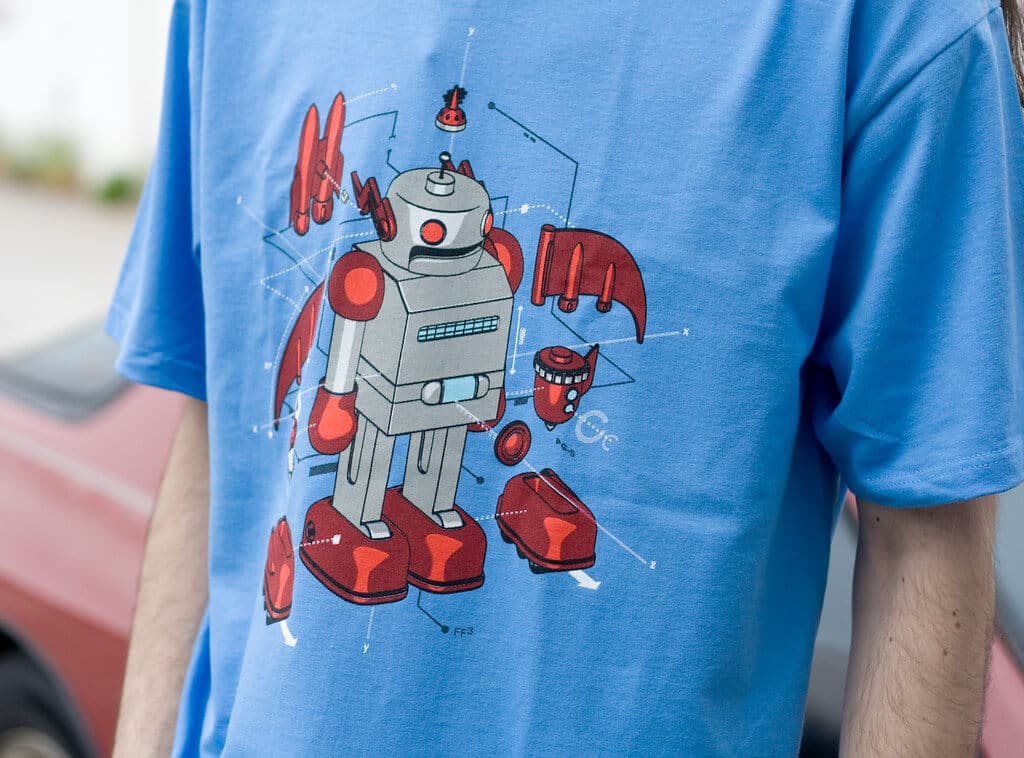 Camiseta Personalizada Criativa com Estampa de Robô