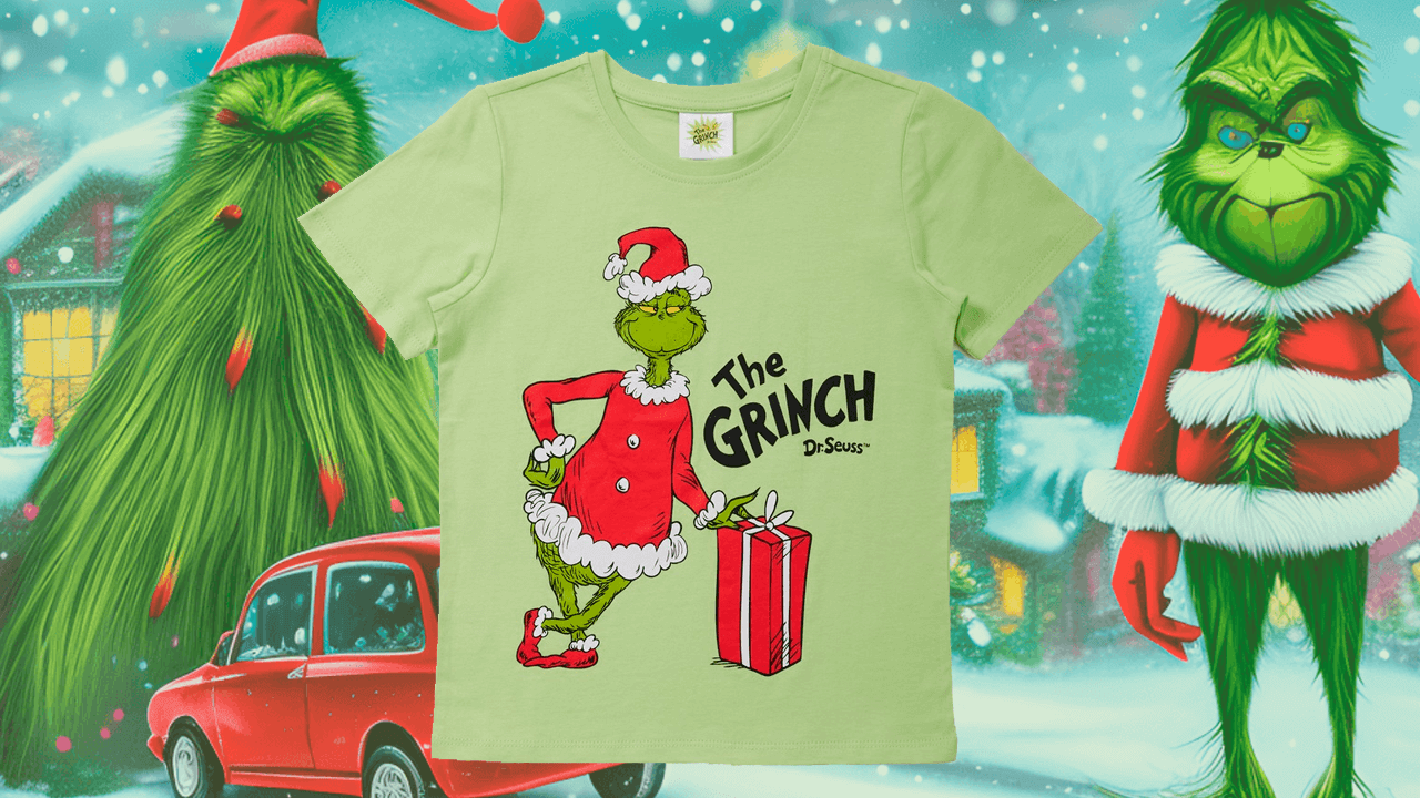 Camiseta de Natal com Personagem Grinch
