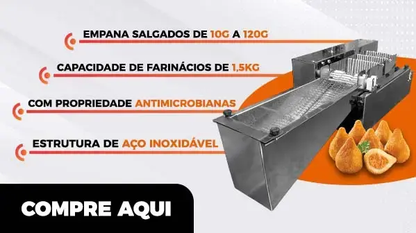 Banner da Máquina de Fazer Salgados Empanadeira Inox 120G