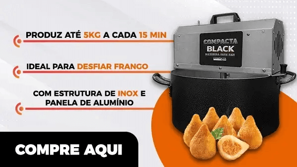 Banner da Máquina de Fazer Salgados Masseira Black Inox 5KG