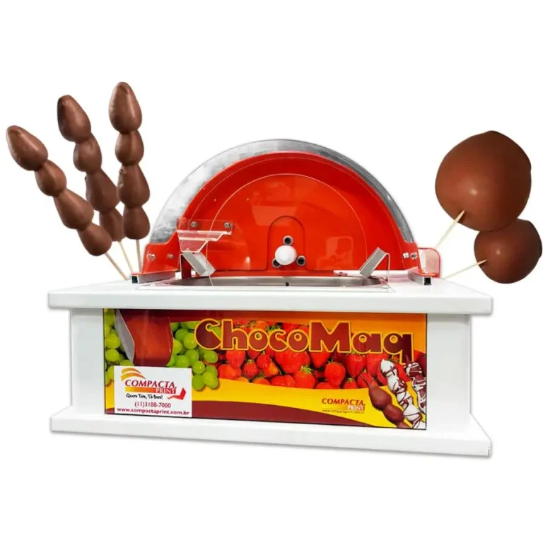 uma máquina de doces com chocolates em palitos