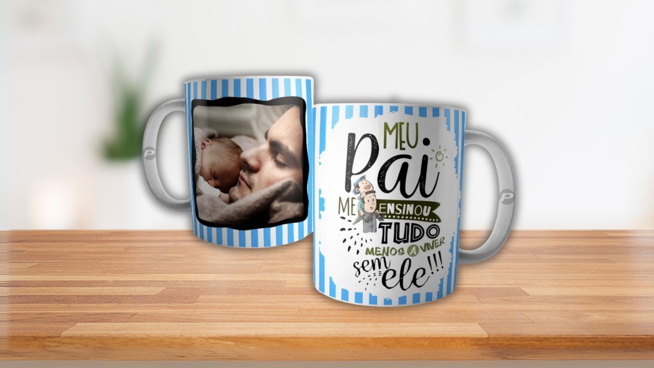 Caneca de Dia dos Pais Personalizada com Foto