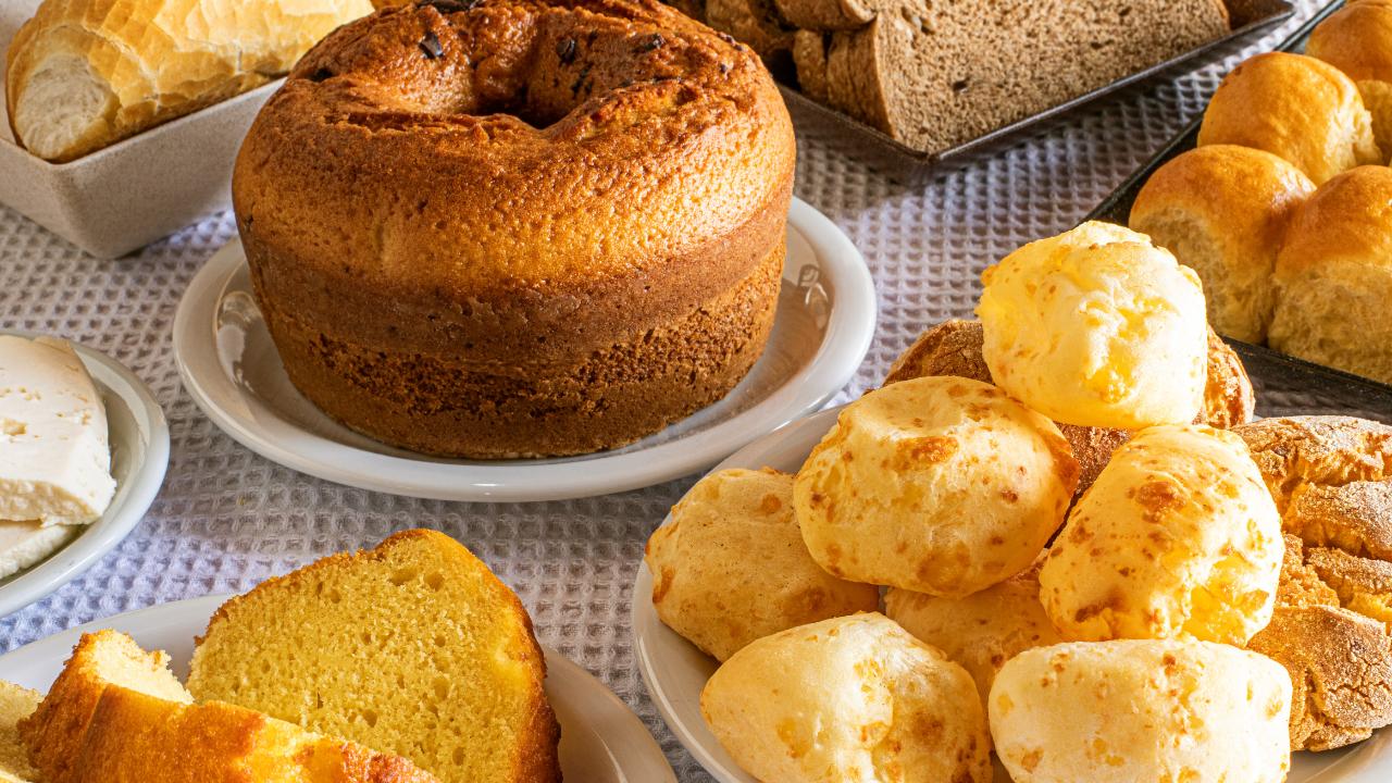 Bolo com sabor de pão de queijo