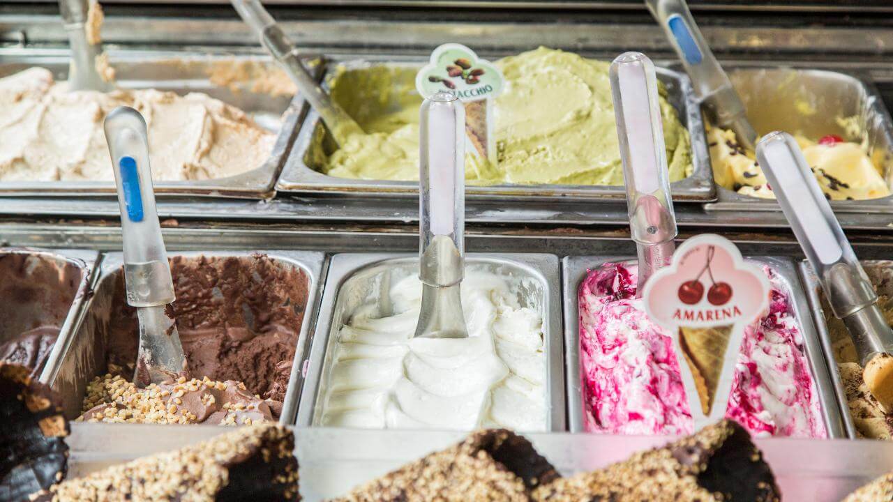 Sabores de sorvete para vender em sorveteria