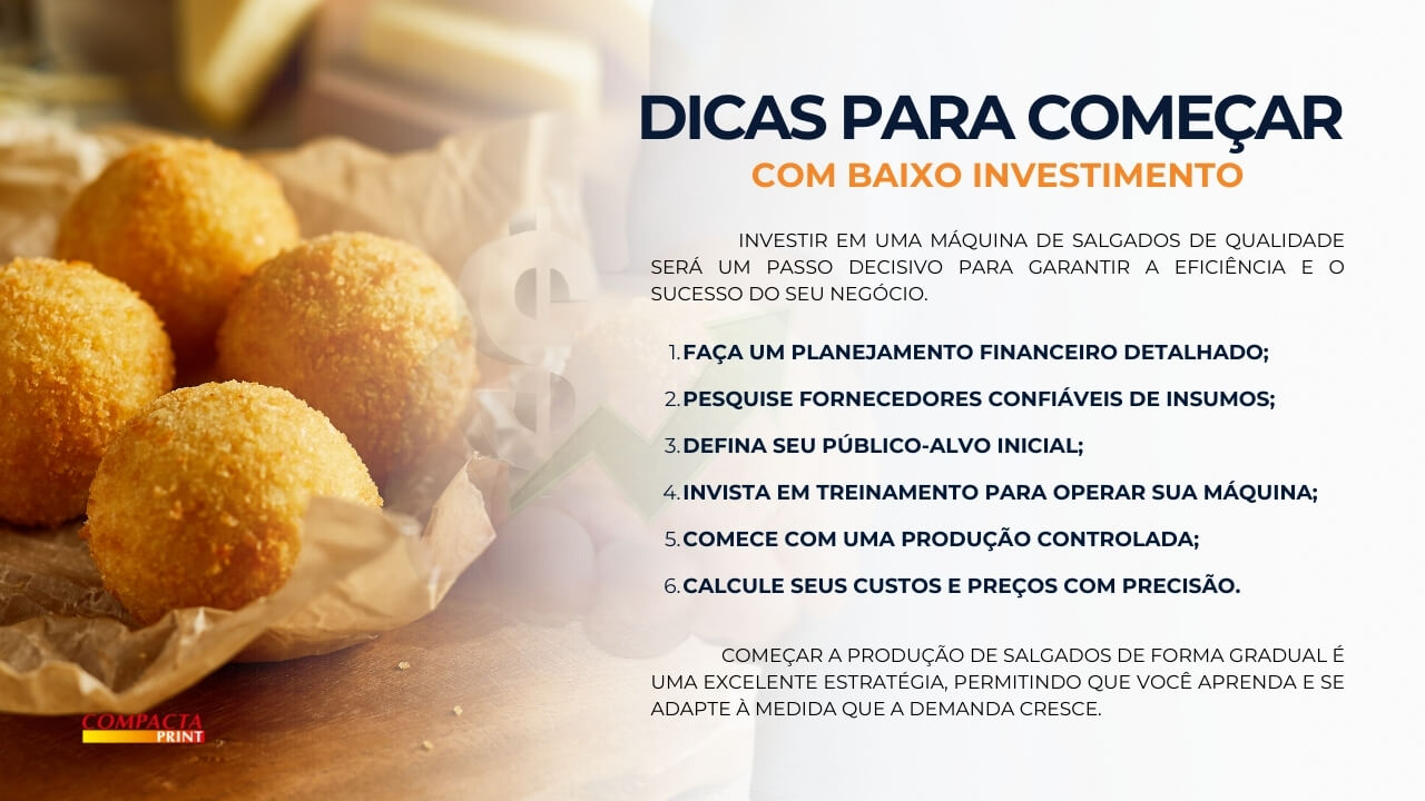 Dicas para começar com baixo investimento