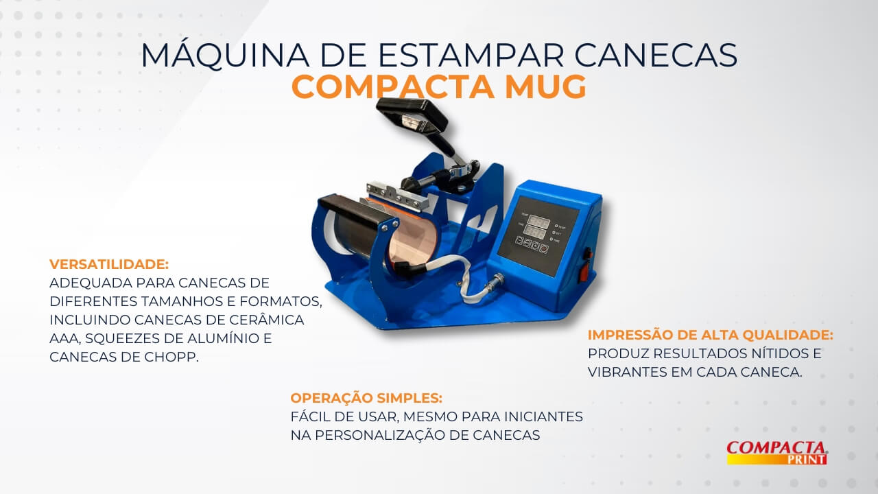 Máquina de Estampar Canecas Compacta Mug compacta print