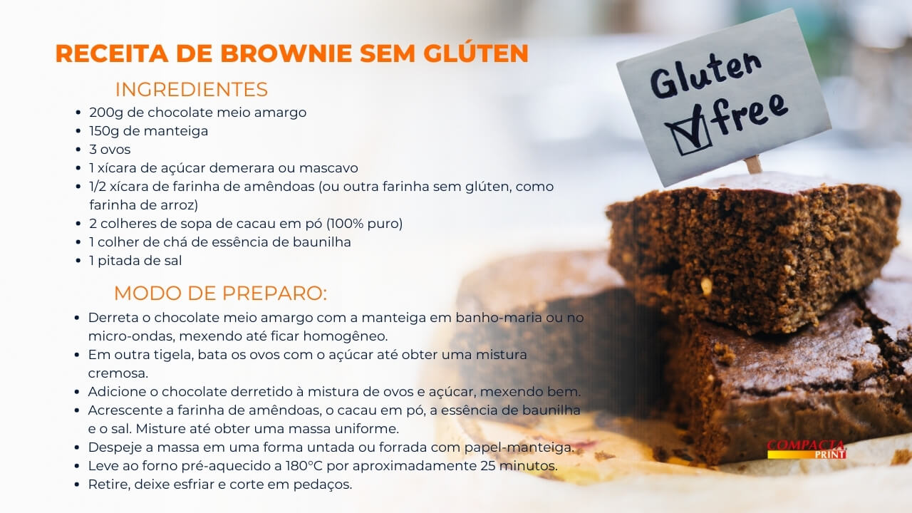 Receita de Brownie Sem Glúten