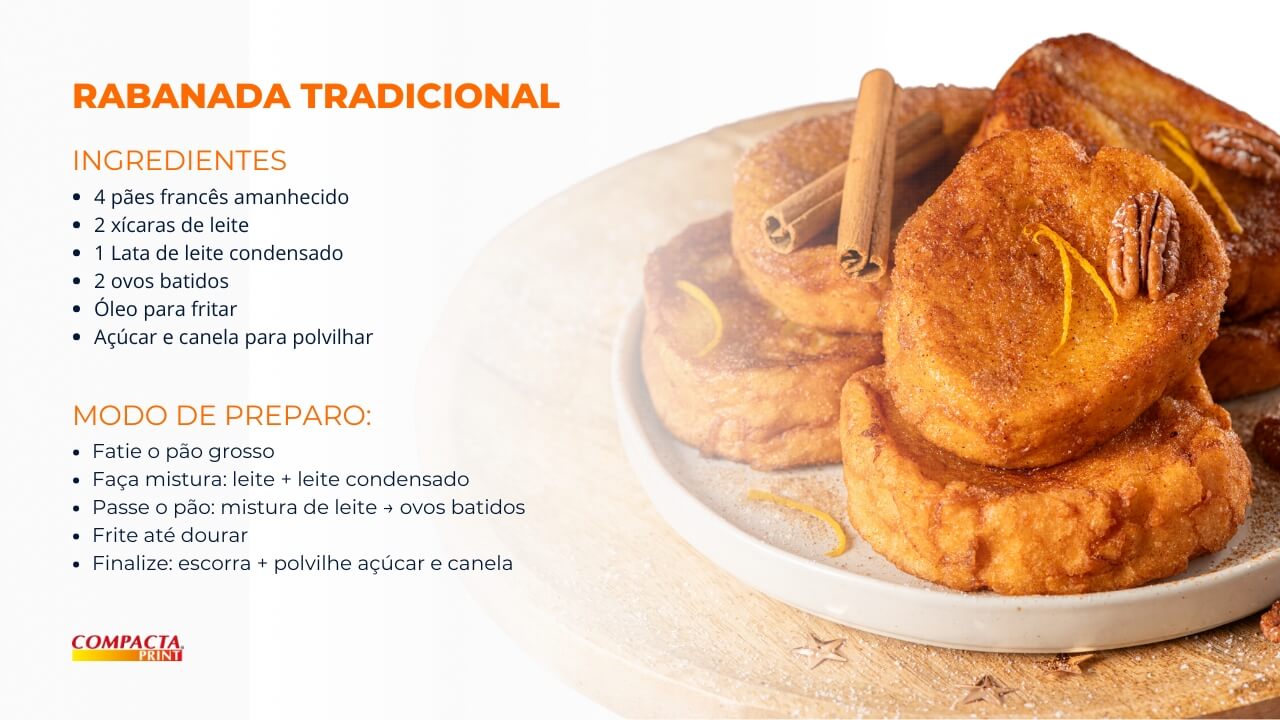 Sobremesa para ceia de Natal - Rabanada tradicional