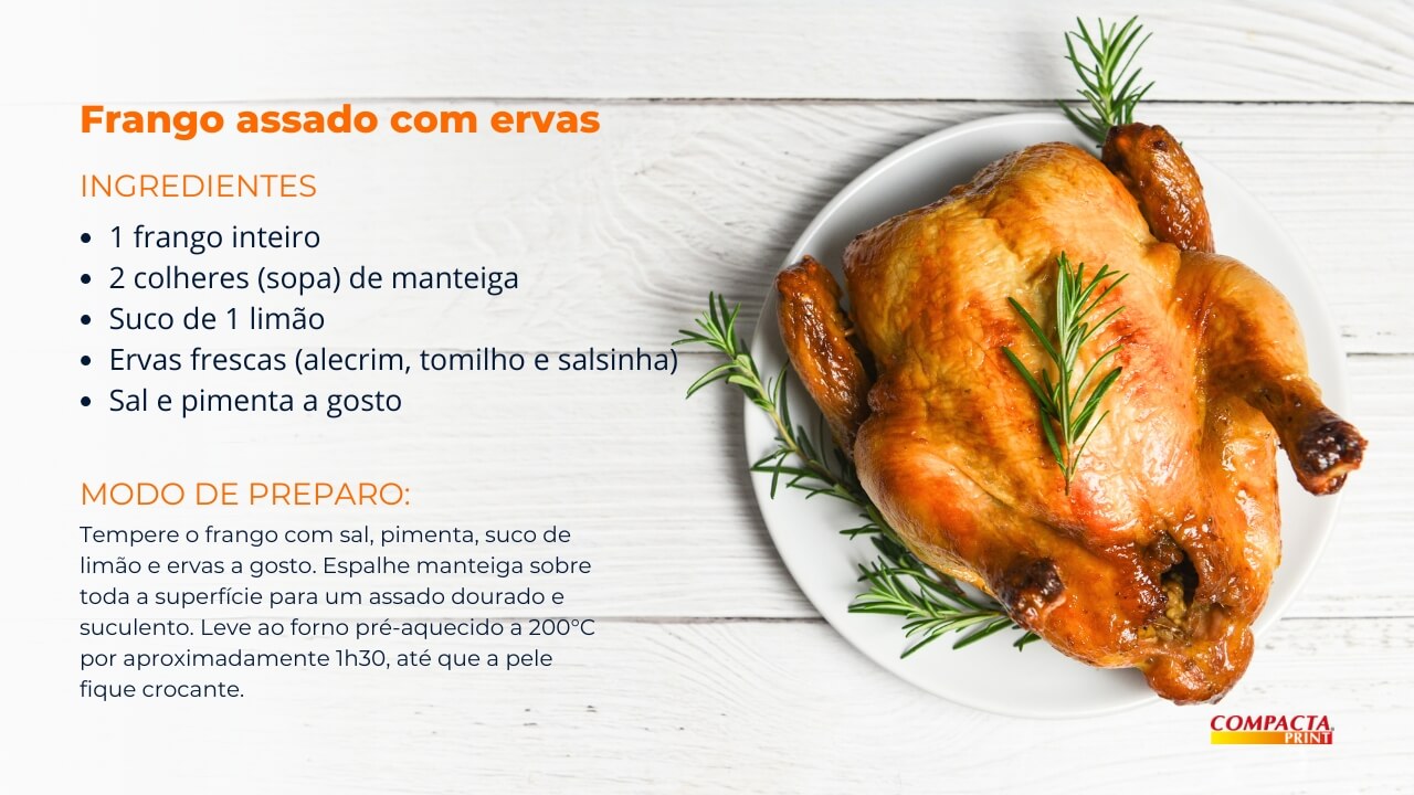 Frango assado com ervas