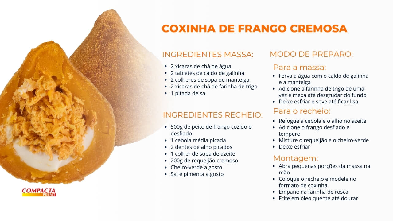 Coxinha de frango cremosa com massa perfeita