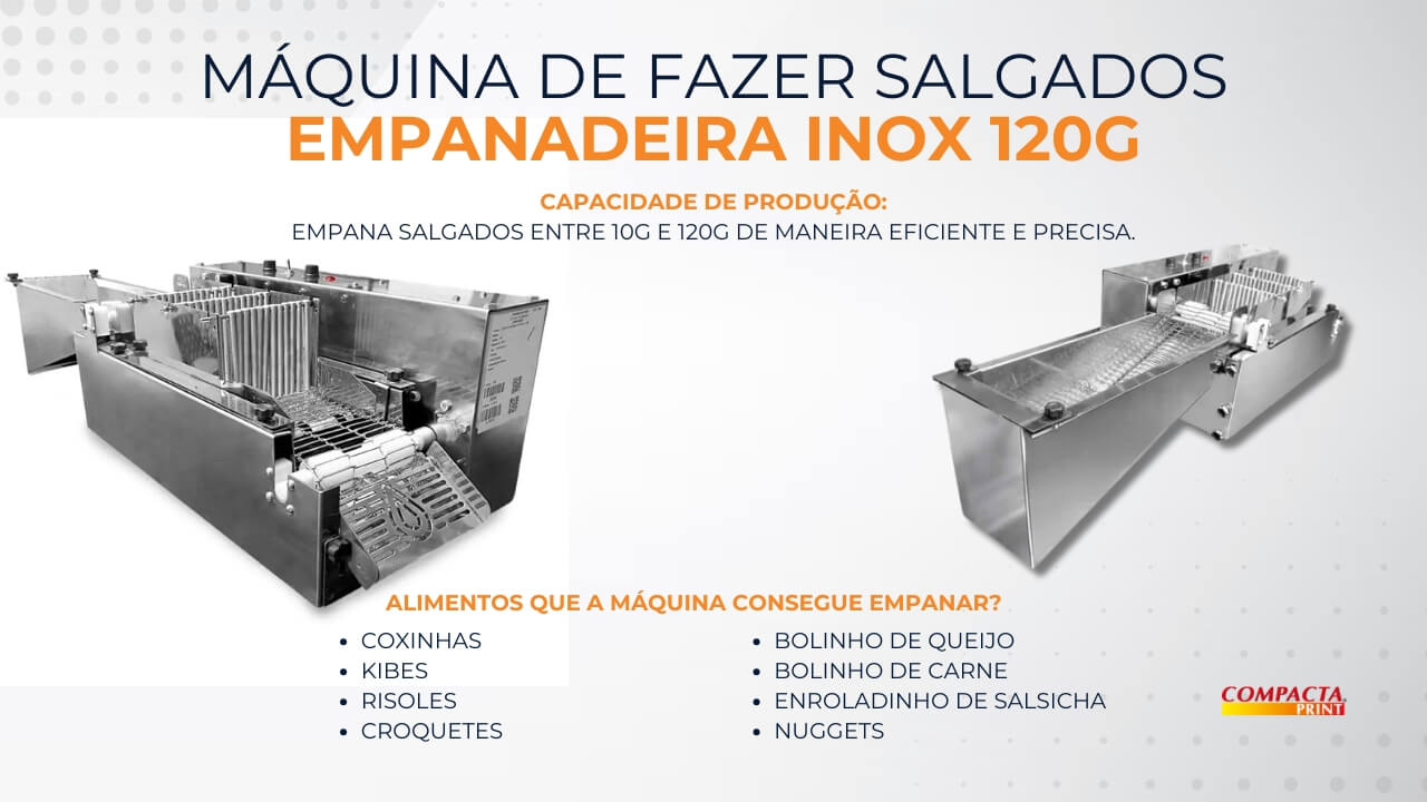 Máquina de Fazer Salgados Empanadeira Inox 120G