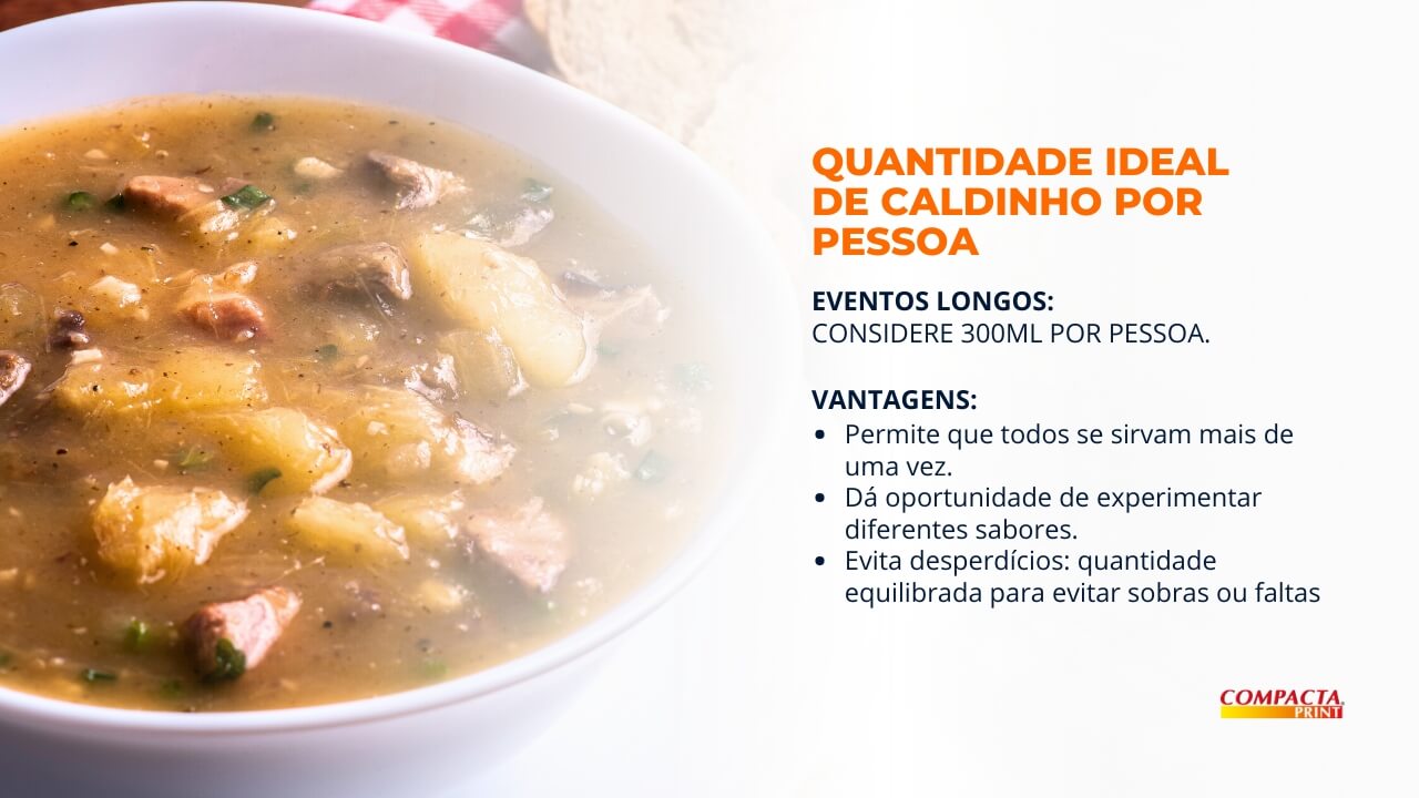 Quantidade ideal para eventos com caldinho