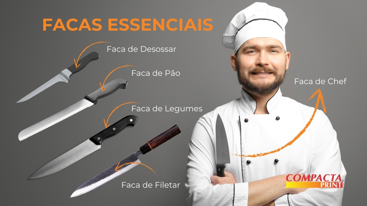 Kit básico de facas para sua cozinha