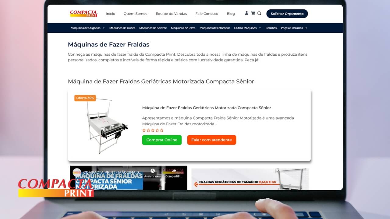 Máquinas Compacta Print referência em qualidade e praticidade