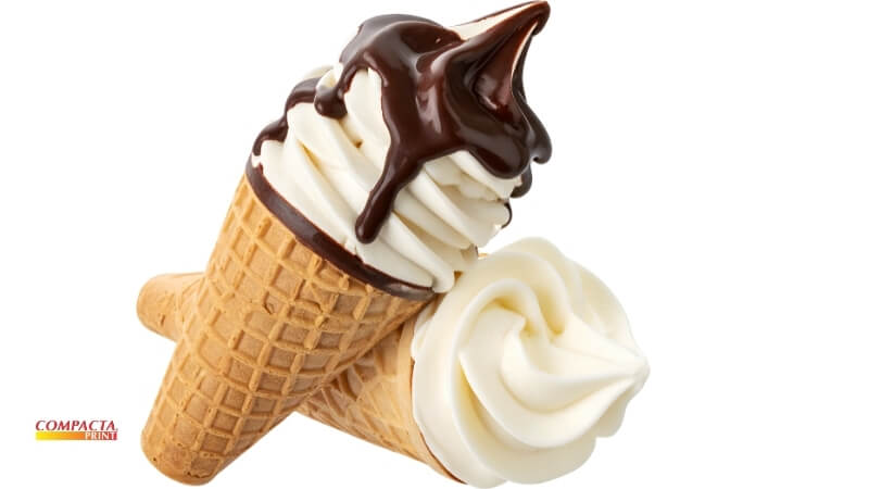 Sorvete expresso na casquinha