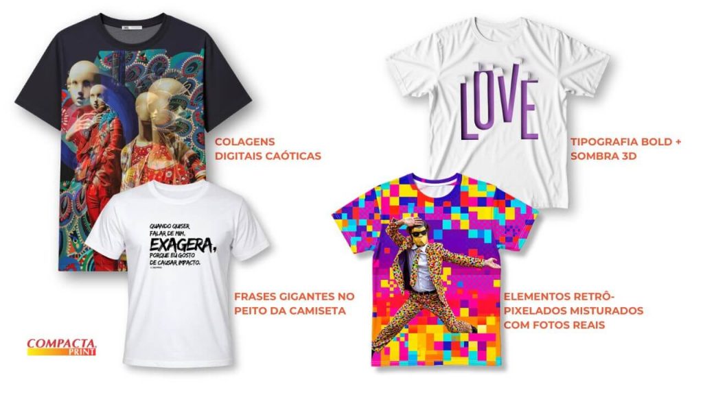 Estilos de estampas - gráficos e temas em alta Estilos de estampas - gráficos e temas em alta