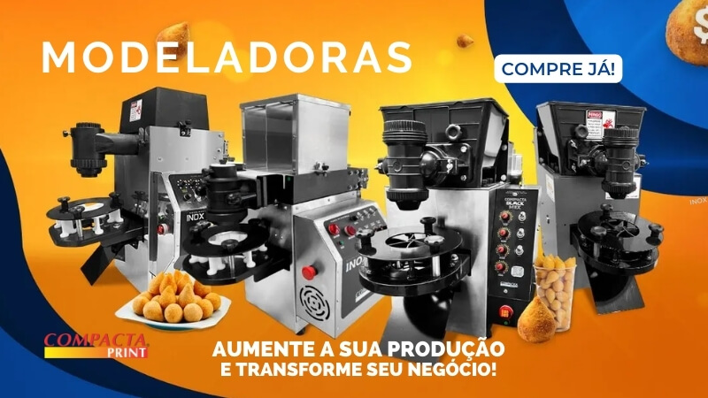 Máquinas que moldam e recheiam coxinhas em grande escala