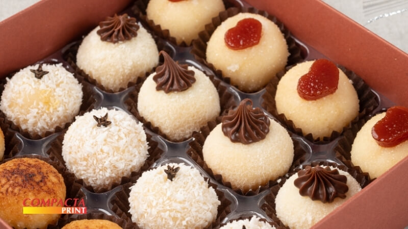 Negócios com doces e produtos festivos