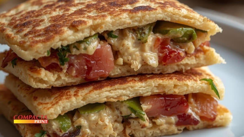 Panqueca proteica recheada