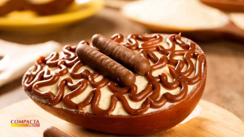 Ovo Saudável 70% Cacau com Ganache de Coco (Vegano)